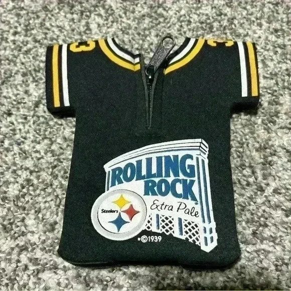 Rolling Rock 2004 Pittsburgh Steelers Bottle Schedule Jersey Koozies Neoprene - Picture 5 of 5